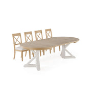 Gather Dining Set: Round Table + 4 Chairs