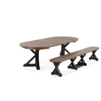 Gather Dining Set: Round Table + 1 Bench