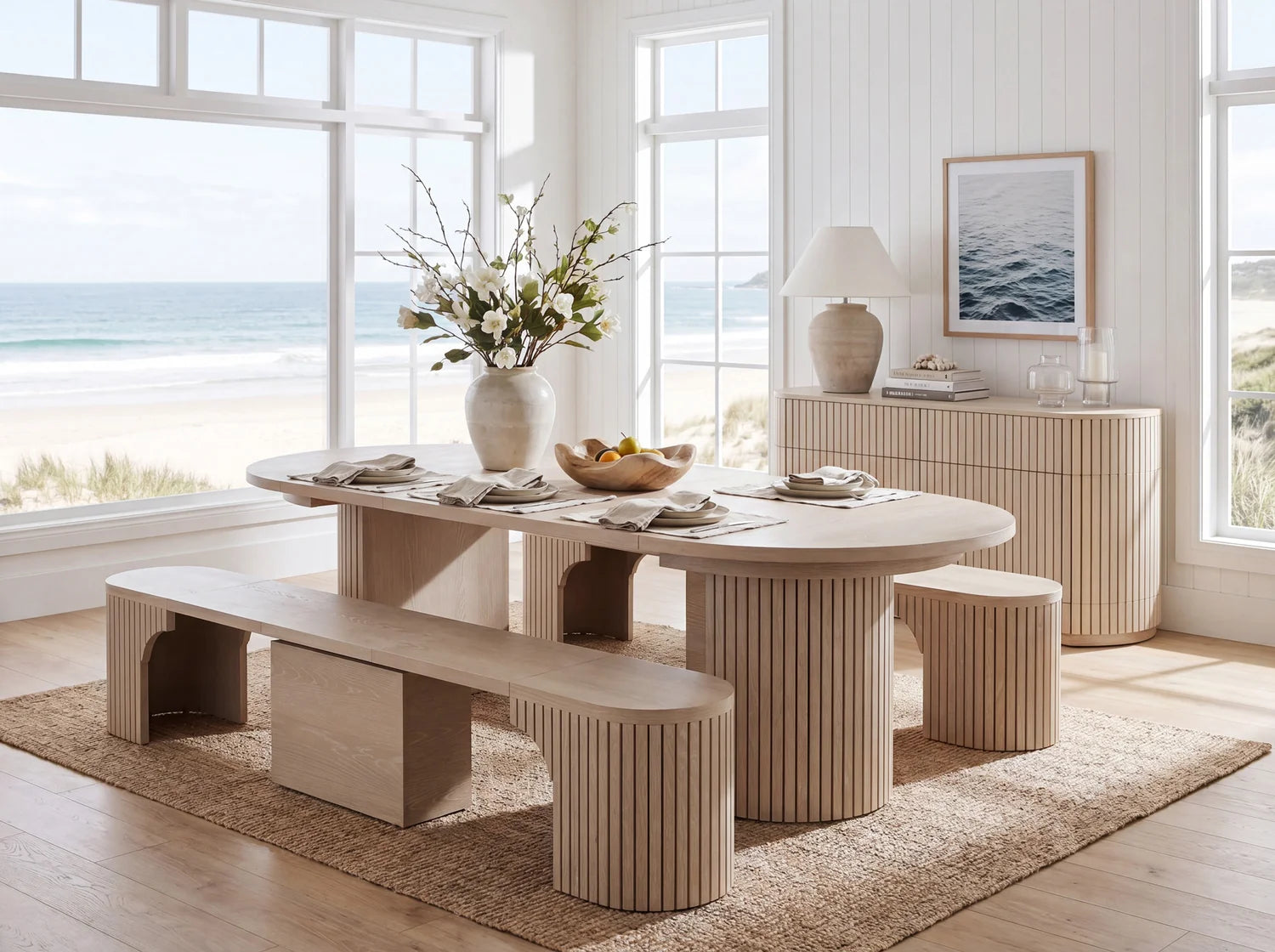 Transformer Round Dining Set - The Gathering | Table, 2x Transformer Round Bench
