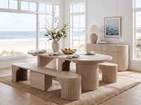 Transformer Round Dining Set - The Gathering | Table, 2x Transformer Round Bench
