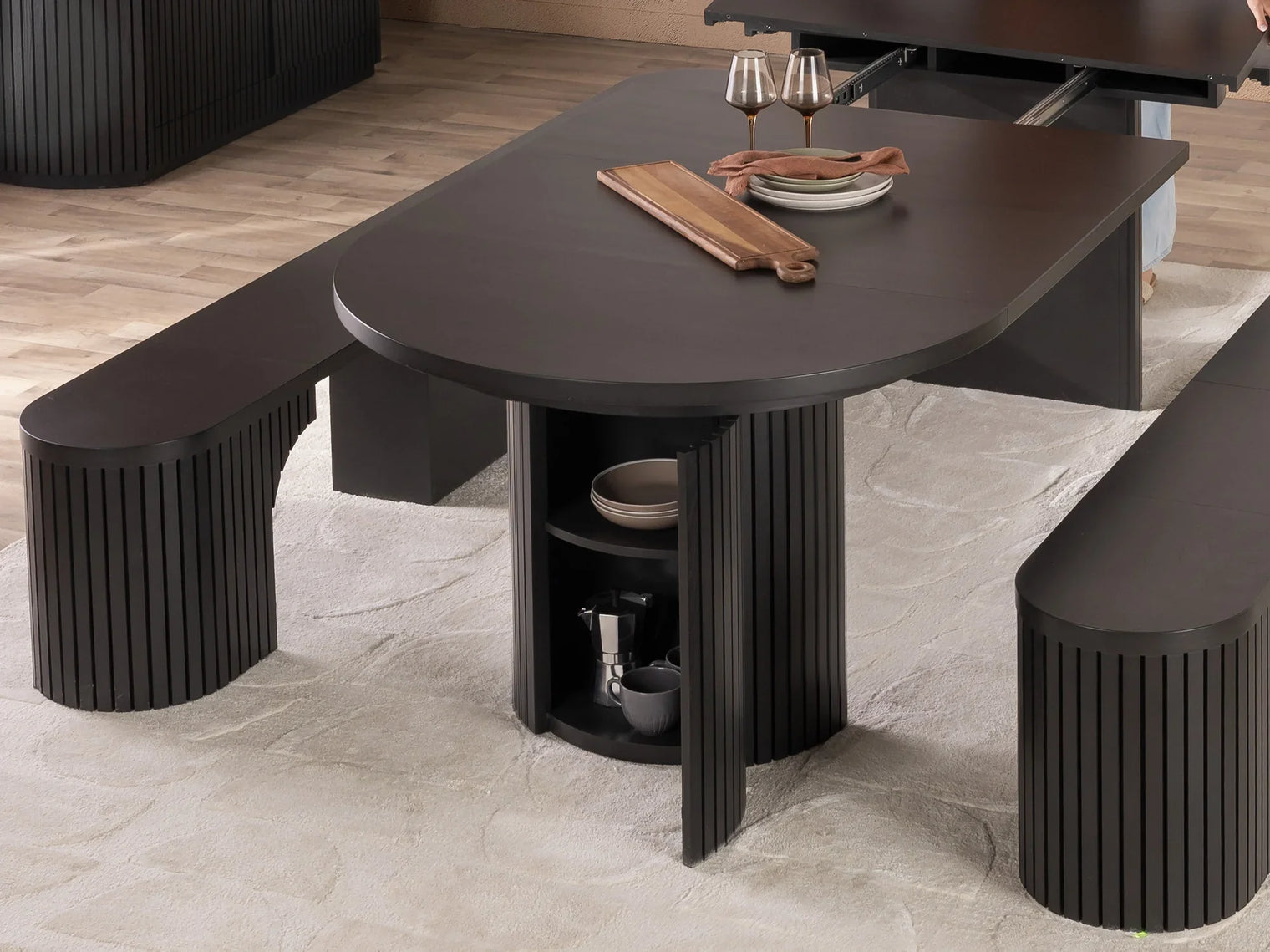 Transformer Round Dining Set - The Gathering | Table, 2x Transformer Round Bench