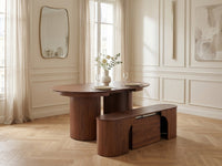 Transformer Eclipse Round Dining Table and Bench Set - The Practical- Forth of July Sale Bundle
