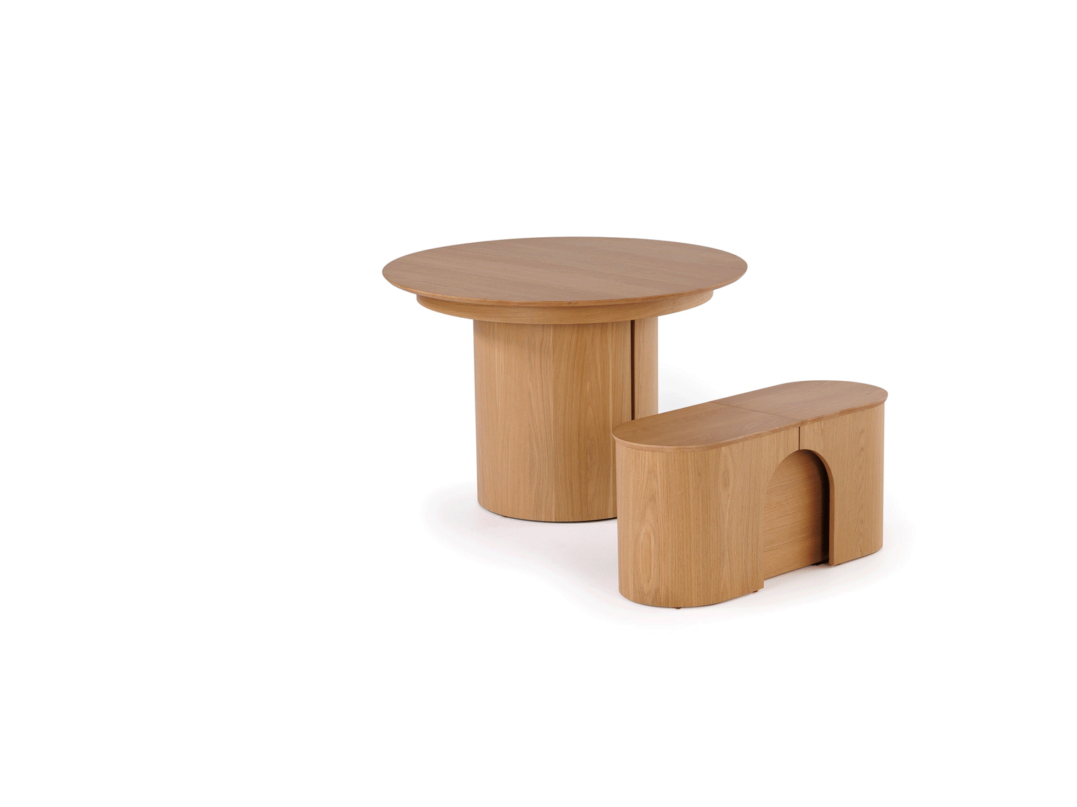 Transformer Eclipse Round Dining Table and Bench Set - The Practical- Forth of July Sale Bundle