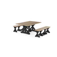 Gather Dining Set: Table + 2 Benches