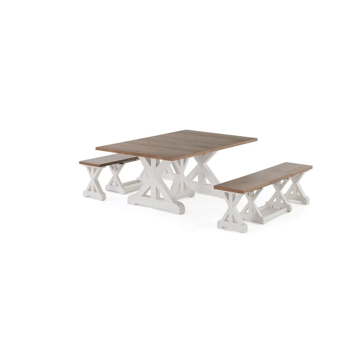 Gather Dining Set: Table + 2 Benches