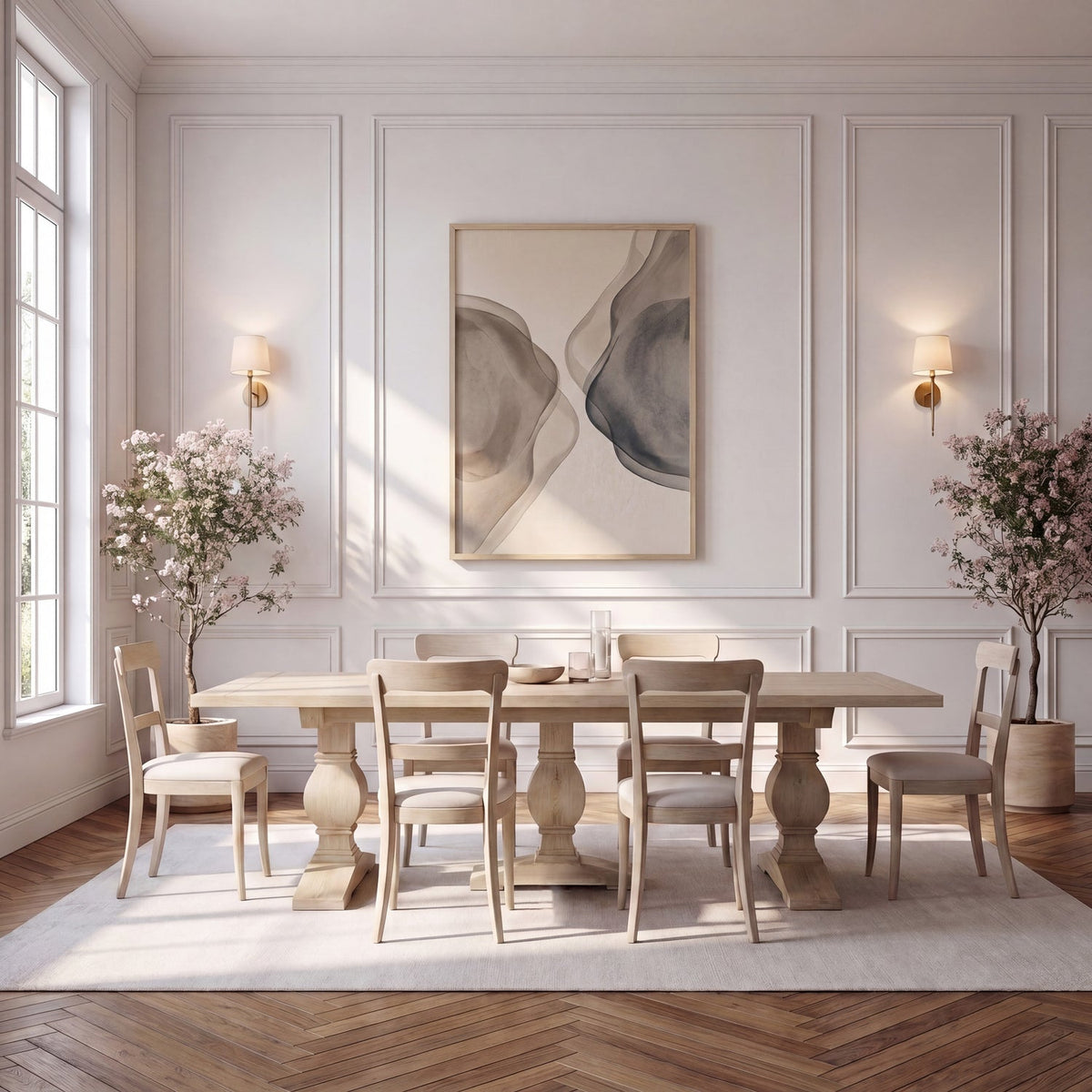 Savor Dining Set: Table + 6 Chairs