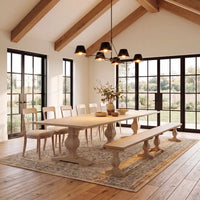 Savor Dining Set: Table + 1 Bench + 6 Chairs