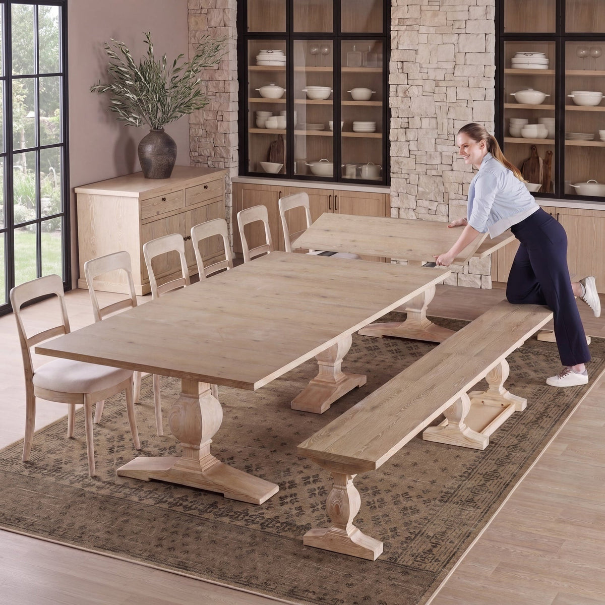Savor Dining Set+ Table + 1 Bench