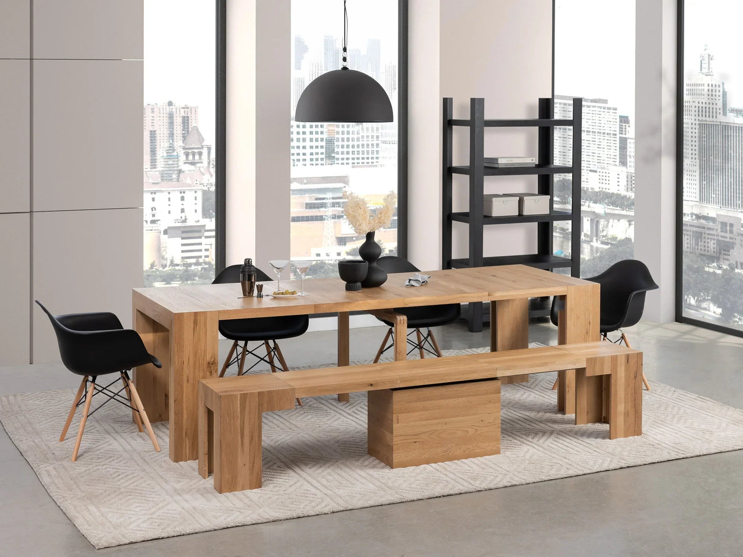 Transformer Dining Set Table and Bench - The Practical Black Friday Special