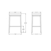 Bradley - Stationary Backless Stool with Upholstered Seat by Amisco - 40038