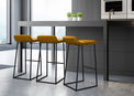 Zoey - Stationary Stool with Upholstered Seat and Backrest by Trica - Stools Canada