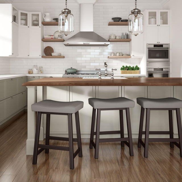 Miller - Stationary Backless Saddle Stool with Upholstered Seat by Amisco - 40035 - Stools Canada