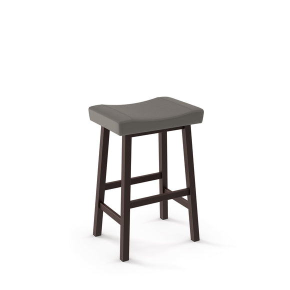 Miller - Stationary Backless Saddle Stool with Upholstered Seat by Amisco - 40035 - Stools Canada
