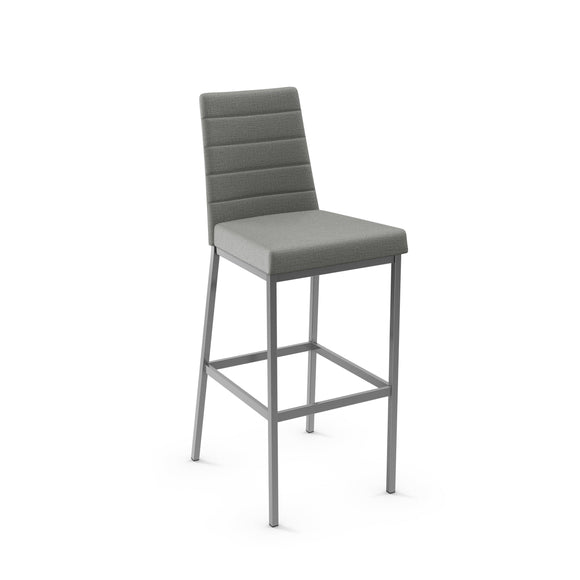 Luna - Stationary Stool with Upholstered Seat and Backrest by Amisco - 40317 - Stools Canada
