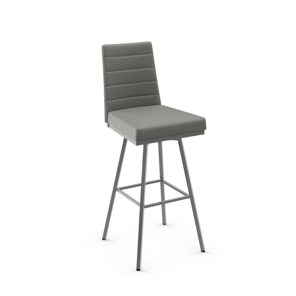 Luna - Swivel Stool with Upholstered Seat and Backrest by Amisco - 41317 - Stools Canada