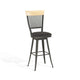 Annabelle - Swivel Stool with Memory Return, Upholstered Seat and Metal Backrest with Wood Accent by Amisco – 41419 - Stools Canada