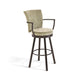 Cardin - Swivel Stool with Upholstered Seat and Backrest by Amisco - 41430 - Stools Canada