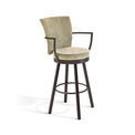 Cardin - Swivel Stool with Upholstered Seat and Backrest by Amisco - 41430 - Stools Canada