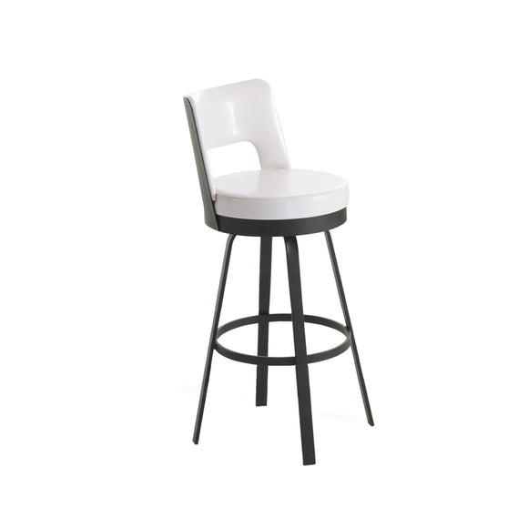 Brock - Swivel Stool with Upholstered Seat and Backrest by Amisco - 41435 - Stools Canada
