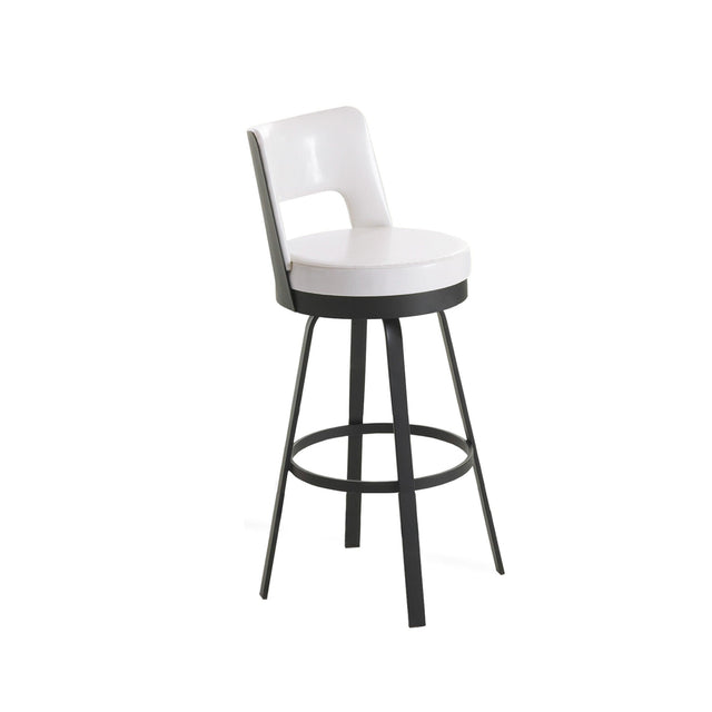 Brock - Swivel Stool with Upholstered Seat and Backrest by Amisco - 41435 - Stools Canada