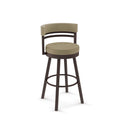 Ronny - Swivel Stool with Upholstered Seat and Backrest by Amisco - 41442 - Stools Canada