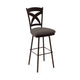 Marcus - Swivel Stool with Upholstered Seat and Metal Backrest by Amisco - 41451 - Stools Canada