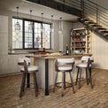 Russell - Swivel Stool with Upholstered Seat and Backrest by Amisco - 41526 - Stools Canada