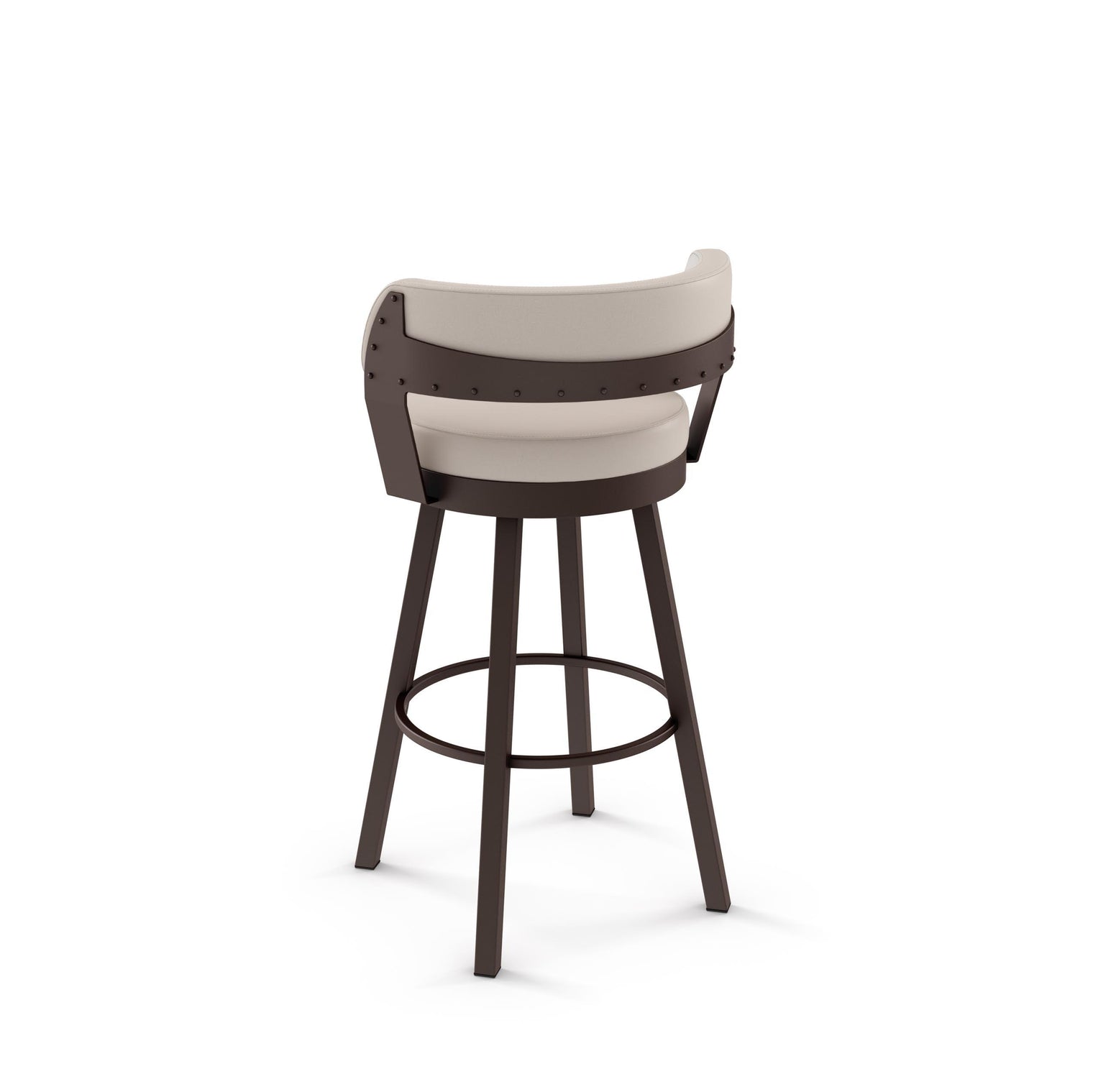 Russell - Swivel Stool with Upholstered Seat and Backrest by Amisco - 41526 - Stools Canada
