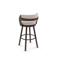 Russell - Swivel Stool with Upholstered Seat and Backrest by Amisco - 41526 - Stools Canada