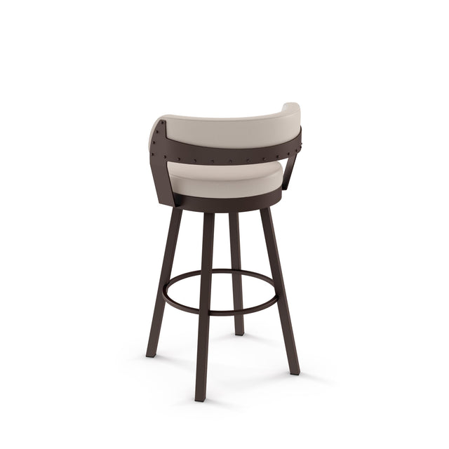 Russell - Swivel Stool with Upholstered Seat and Backrest by Amisco - 41526 - Stools Canada