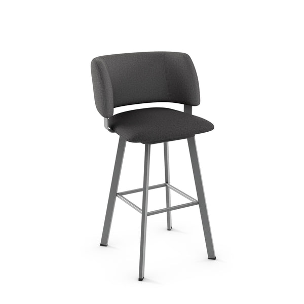 Easton - Swivel Stool with Upholstered Seat and Backrest by Amisco - 41535 - Stools Canada