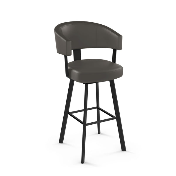 Grissom - Swivel Stool with Upholstered Seat and Backrest by Amisco - 41560 - Stools Canada