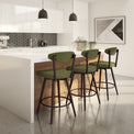 Wilbur - Swivel Stool with Upholstered Seat and Backrest by Amisco - 41570 - Stools Canada