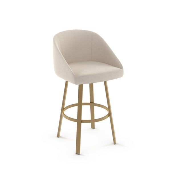 Wembley - Swivel Stool with Upholstered Seat and Backrest by Amisco - 41578 - Stools Canada