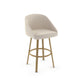 Wembley - Swivel Stool with Upholstered Seat and Backrest by Amisco - 41578 - Stools Canada