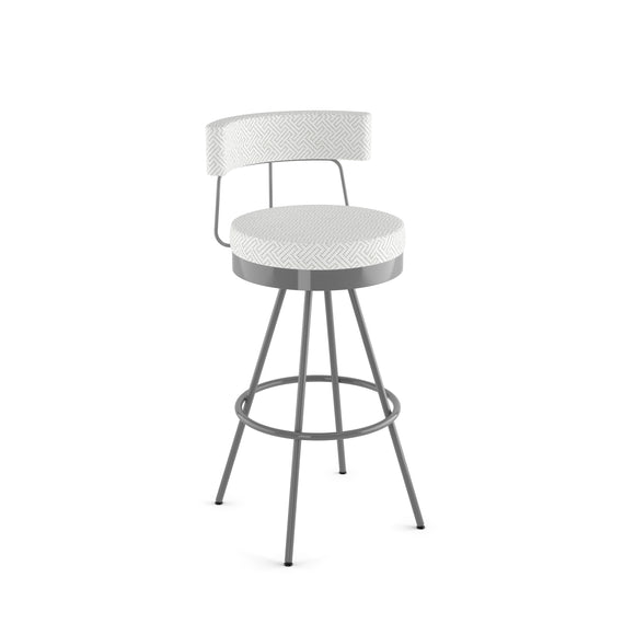 Umbria - Swivel Stool with Upholstered Seat and Backrest by Amisco - 41581 - Stools Canada