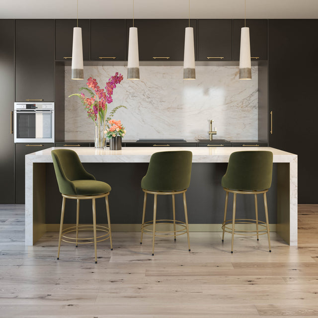 Glenn Swivel Stool with Upholstered Seat and Back by Amisco 41597 - Stools Canada