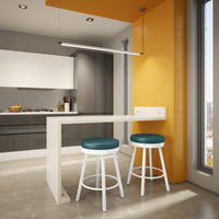 Rudy - Backless Swivel Stool with Upholstered Seat by Amisco - 42442 - Stools Canada