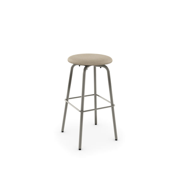 Button - Backless Swivel Stool with Upholstered Seat by Amisco - 42460 - Stools Canada
