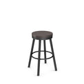 Connor - Backless Swivel Stool with Distressed Wood Seat by Amisco - 42493 - Stools Canada