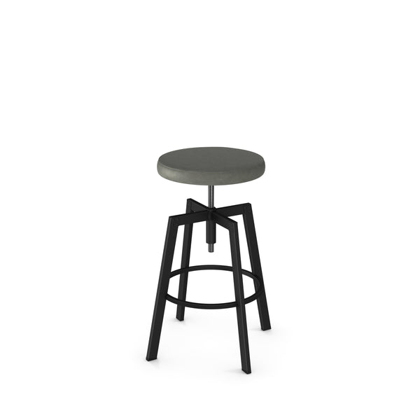 Architect - Adjustable Backless Screw Stool with Upholstered Seat by Amisco - 42563 - Stools Canada