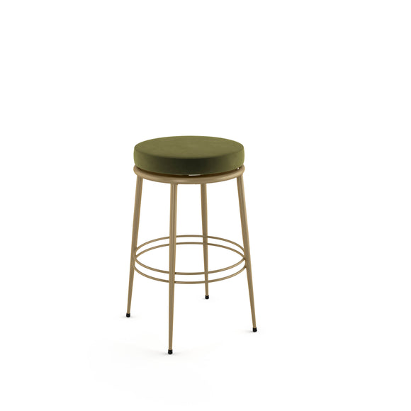 Glenn Backless Swivel Stool with Upholstered Seat by Amisco 42597 - Stools Canada