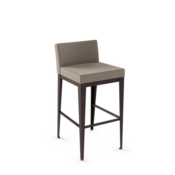 Ethan - Stationary Stool with Upholstered Seat and Backrest by Amisco - 45308 - Stools Canada