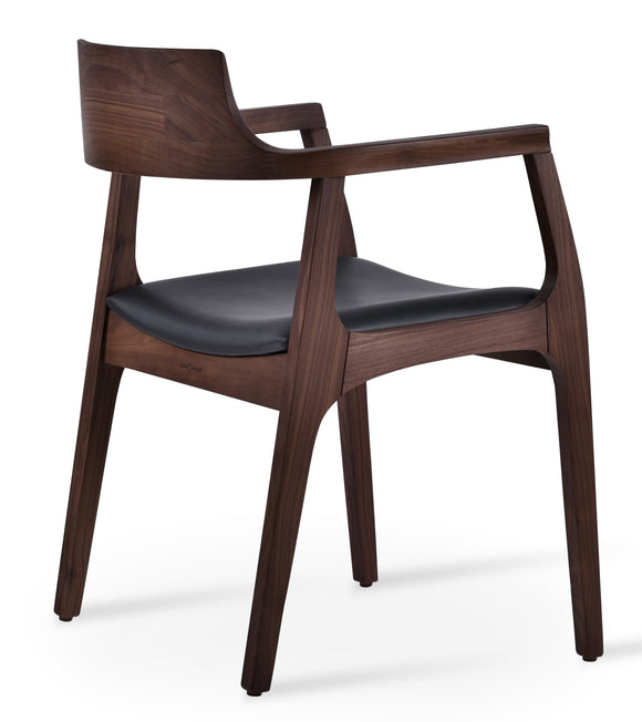 Adelaide - Dining Chair with Grey PPM Seat and Walnut Finished Base by BNT sohoConcept - Stools Canada