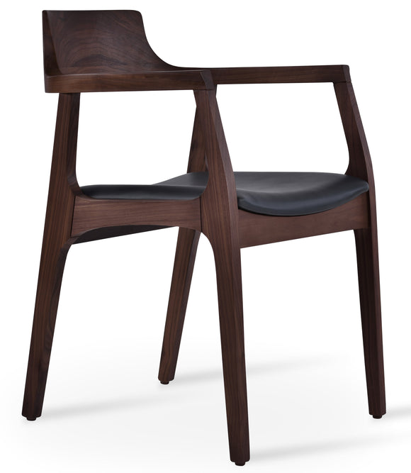 Adelaide - Dining Chair with Grey PPM Seat and Walnut Finished Base by BNT sohoConcept - Stools Canada