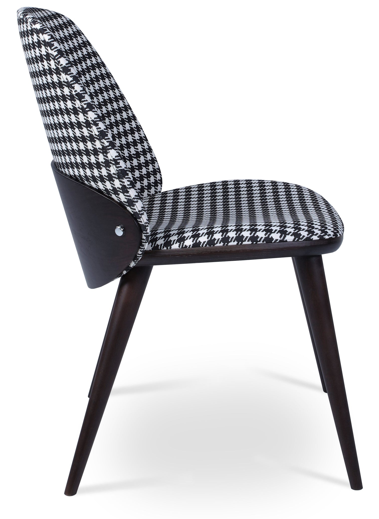 Aston - Dining Chair with Houndstooth Fabric Seat and Beech Wenge Base by BNT sohoConcept - Stools Canada