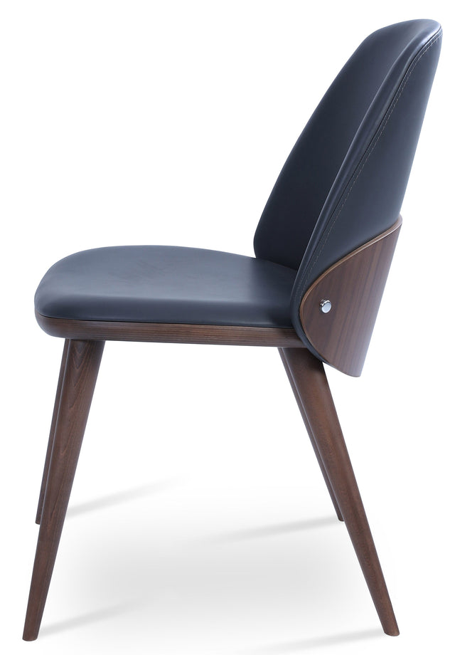 Aston - Dining Chair with Grey PPM Seat and American Walnut Base by BNT sohoConcept - Stools Canada