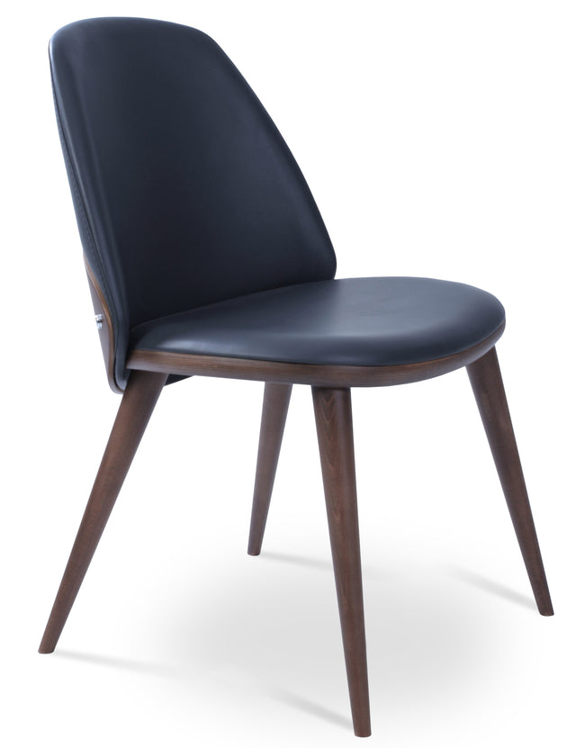 Aston - Dining Chair with Grey PPM Seat and American Walnut Base by BNT sohoConcept - Stools Canada