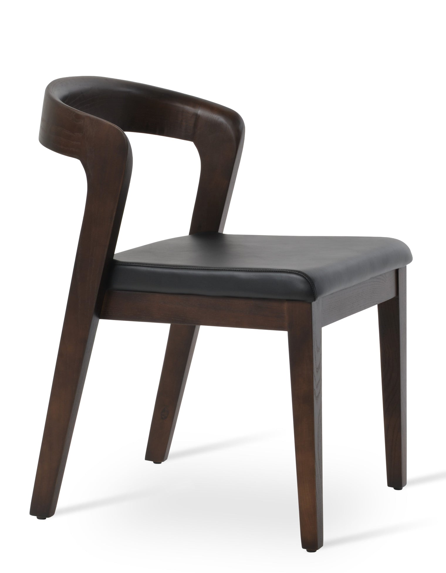 Barclay - Dining Chair with Black PPM Seat and Ash Walnut Base by BNT sohoConcept - Stools Canada