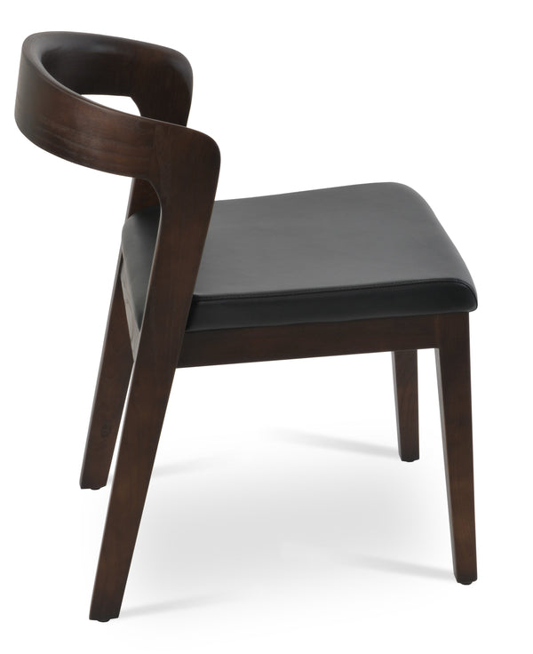 Barclay - Dining Chair with Black PPM Seat and Ash Walnut Base by BNT sohoConcept - Stools Canada